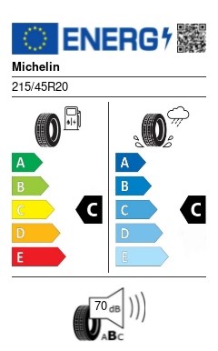 Michelin XL FR PILOT ALPIN 5 M+S 3PMSF (C-C-B[70]) 215/45 R20 95V téli gumi 2. kép